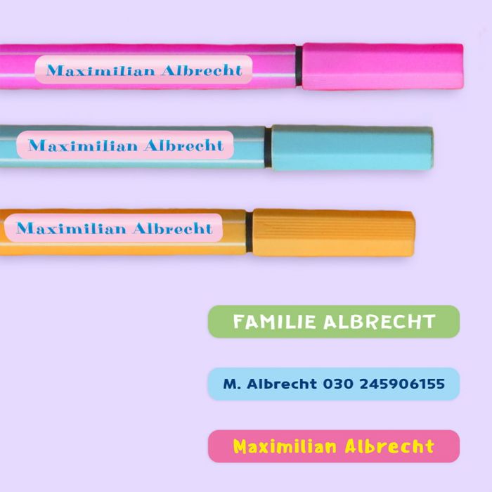 Kleine anpassbare Etiketten für Gegenstände Stickerkid.de