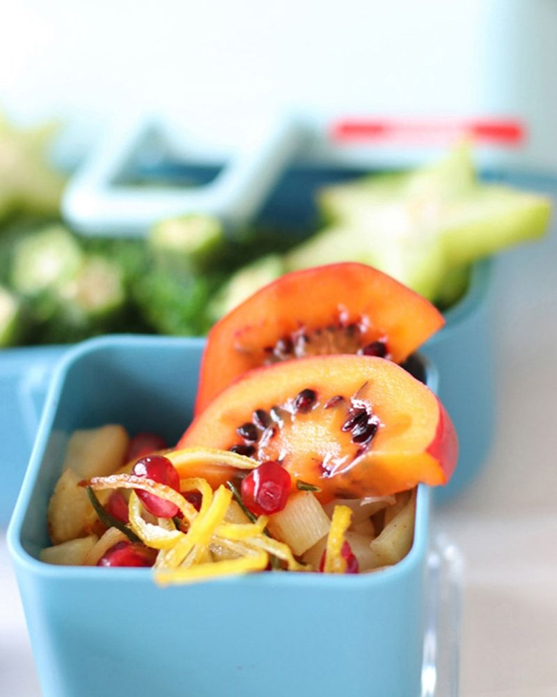 Die Buddha Bowl in der Bento Box lässt Kinderherzen höher schlagen. So wird garantiert jedes Gemüse schnell vernascht.